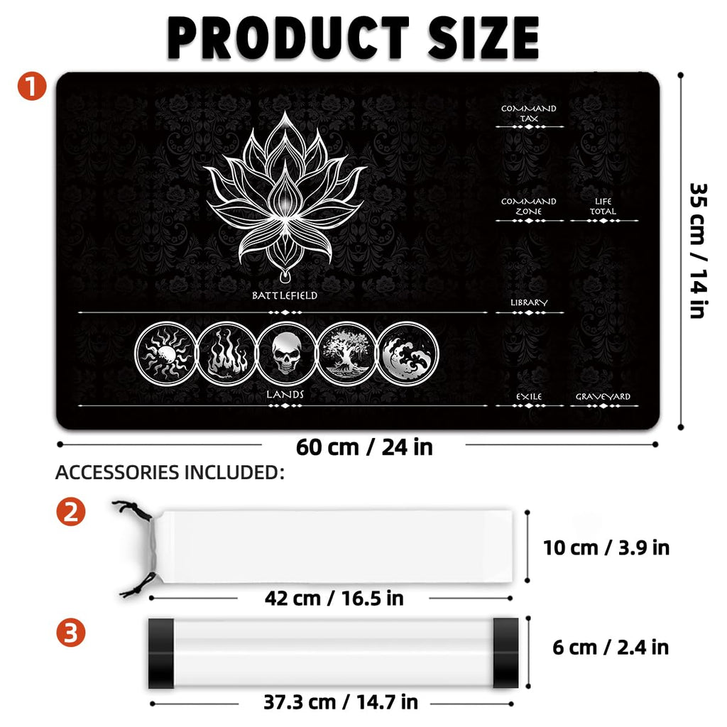 FROGIGO Lotus White Zone playmat - detail 2