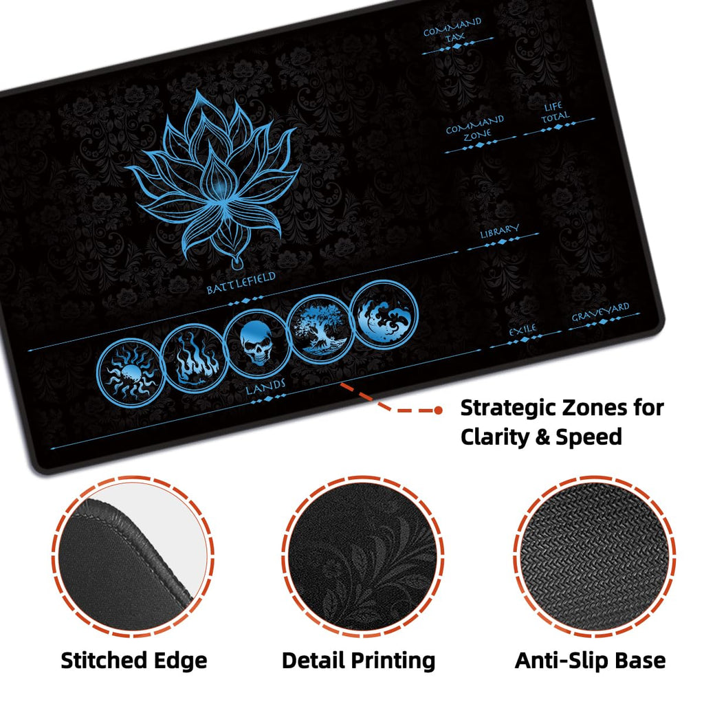 FROGIGO Lotus Blue Zone playmat - detail 3