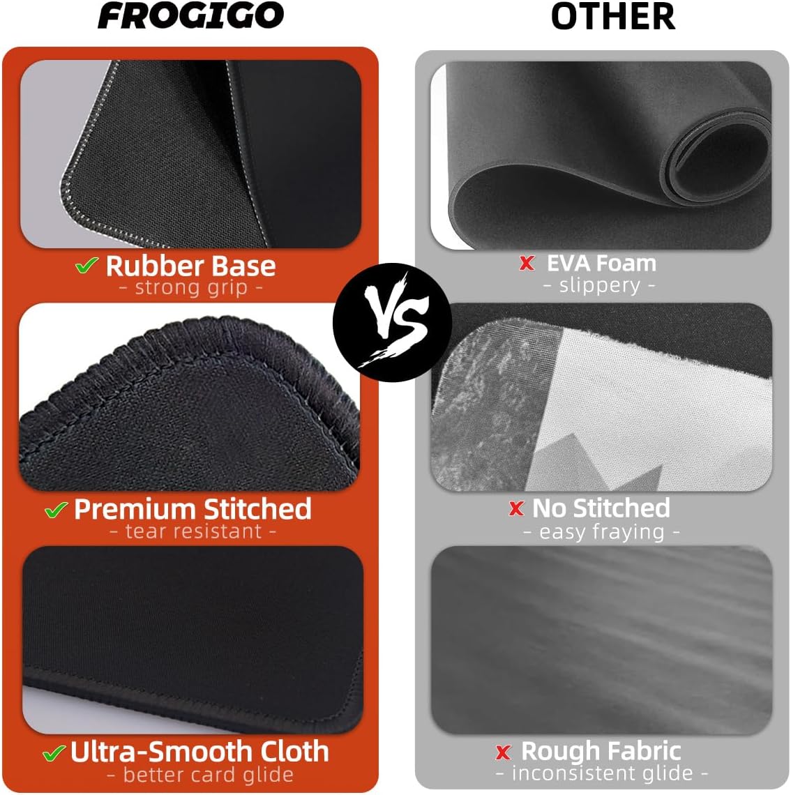 Classic Black TCG Playmat – Solid Color 24"×14"