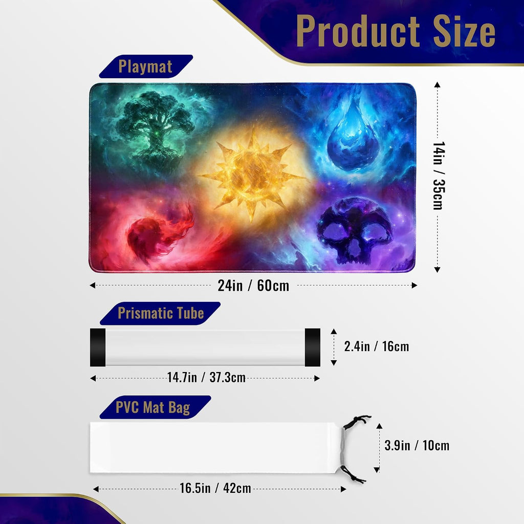 Nebula Elemental Playmat for MTG – Cosmic Fantasy 24"×14"