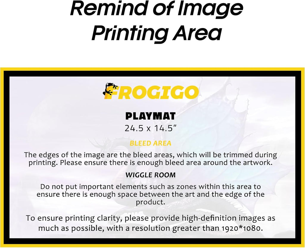 FROGIGO Custom Playmat – Design Your Own TCG Mat 24"×14"