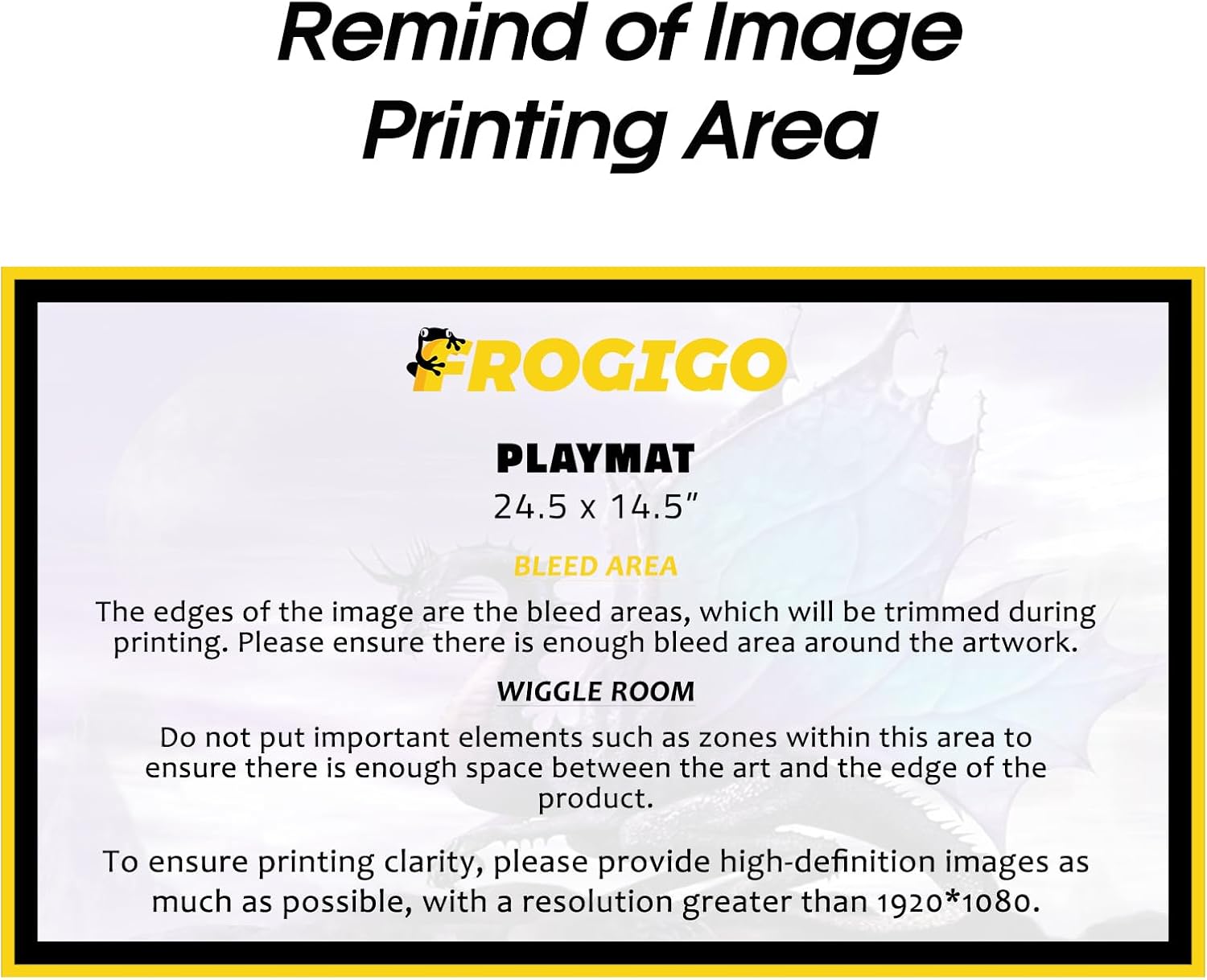 FROGIGO Custom Playmat – Design Your Own TCG Mat 24"×14"