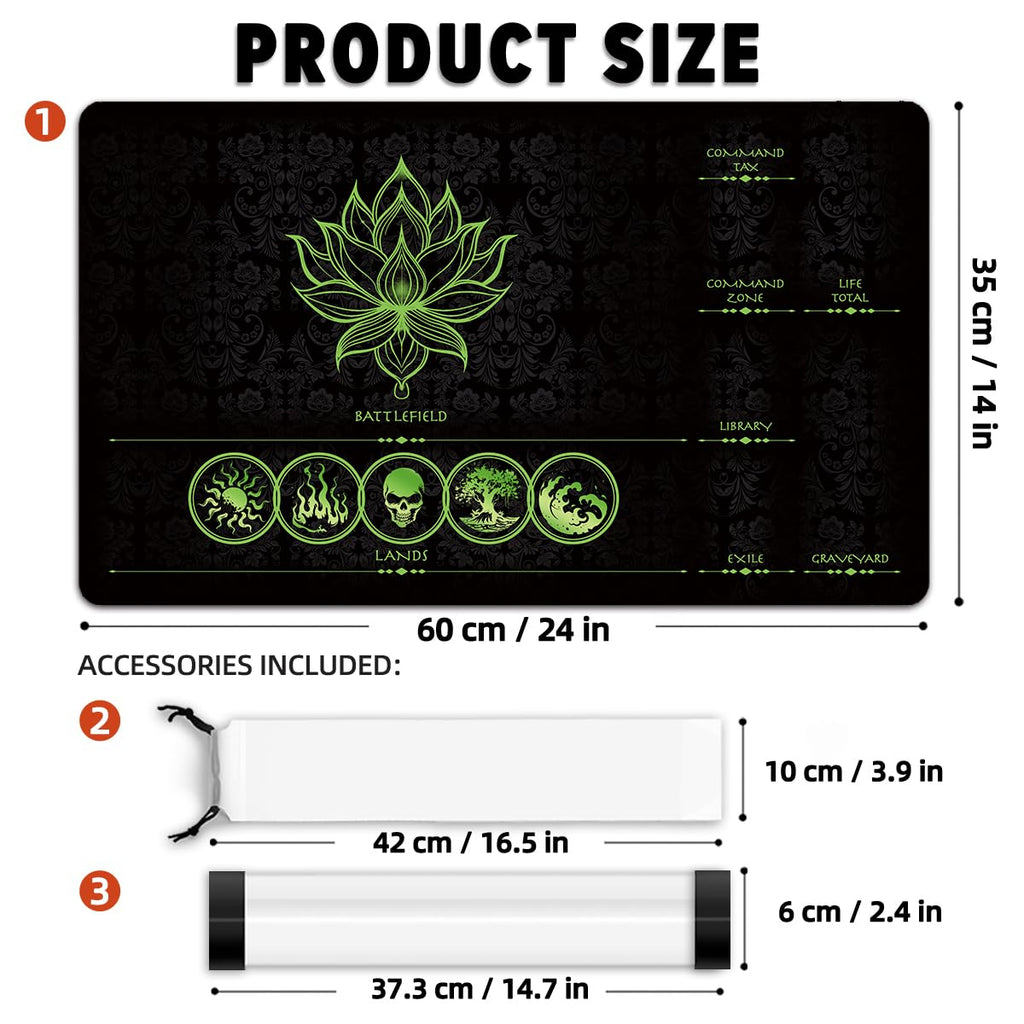 FROGIGO Lotus Green Zone playmat - detail 2