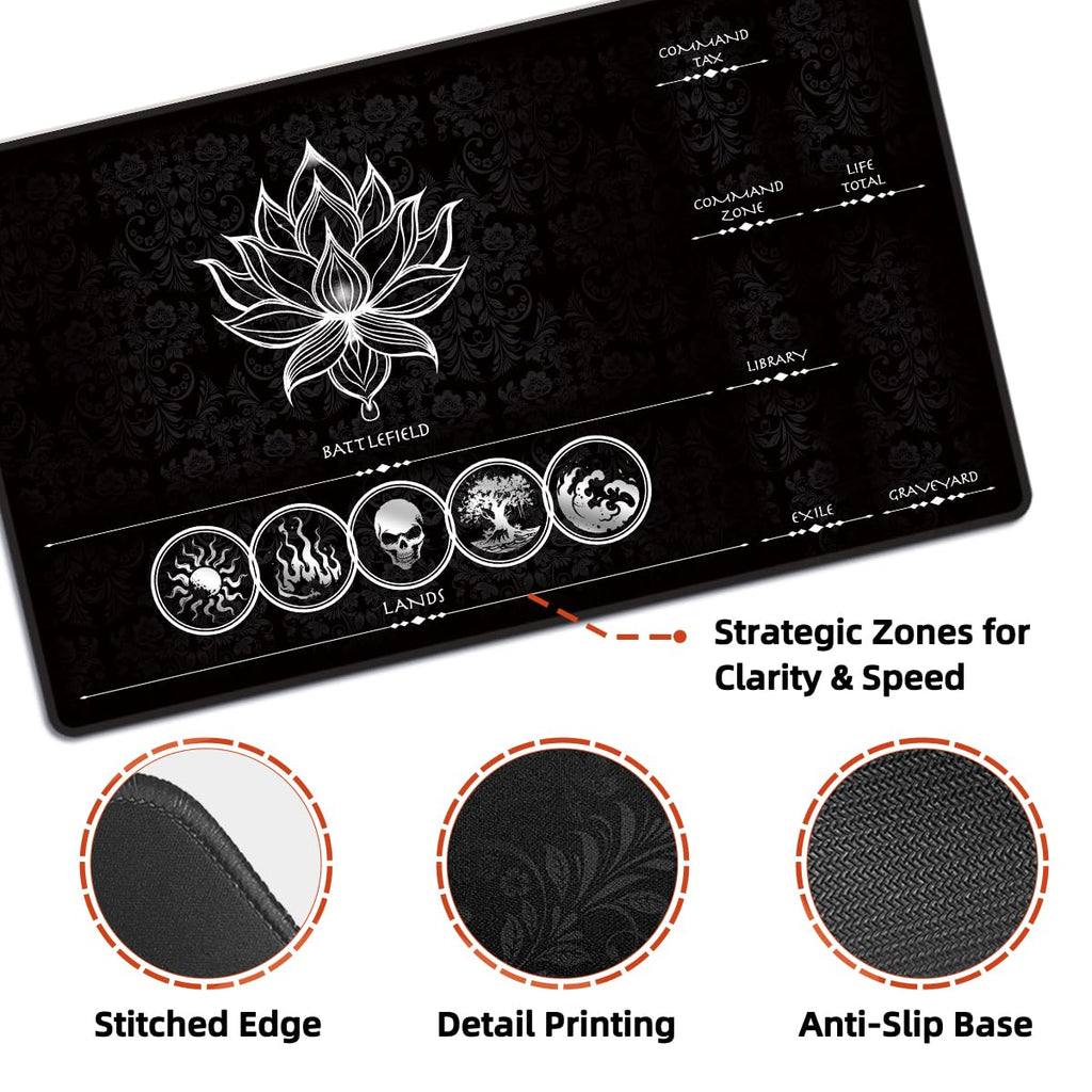 FROGIGO Lotus White Zone playmat - detail 3