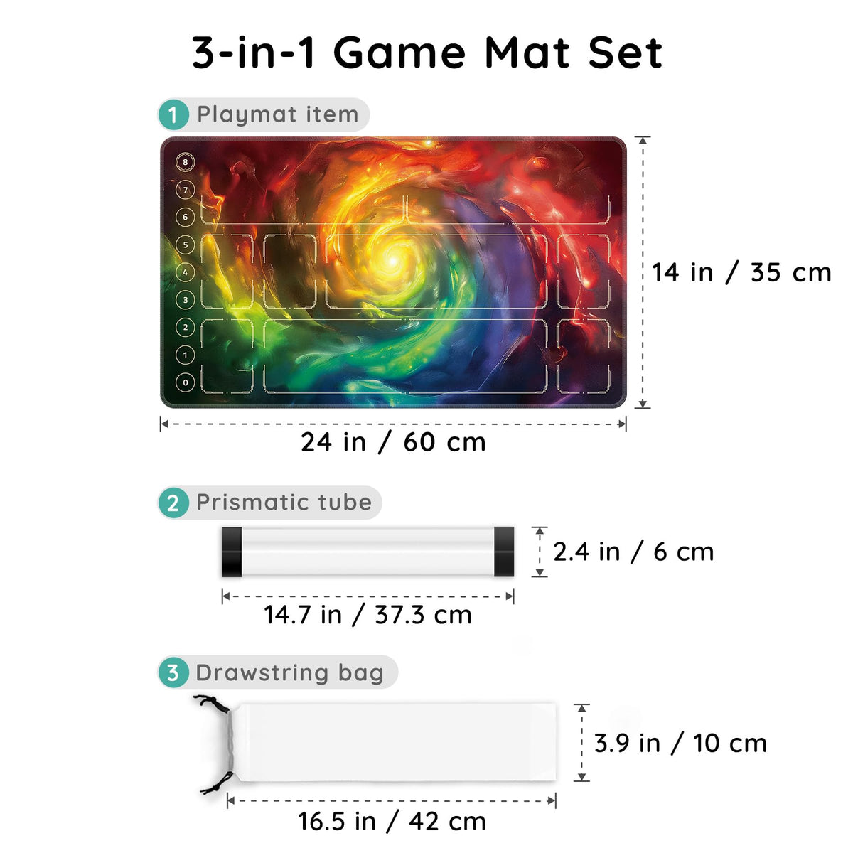 FROGIGO Chromatic Vortex playmat - detail 2
