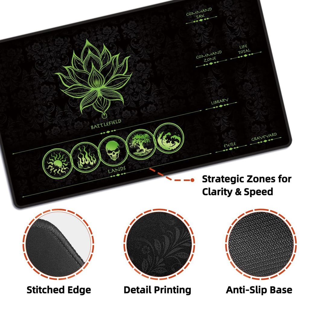 FROGIGO Lotus Green Zone playmat - detail 3