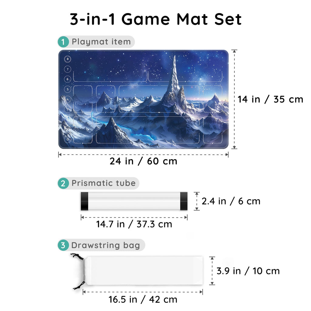 FROGIGO Frozen Peaks playmat - detail 2