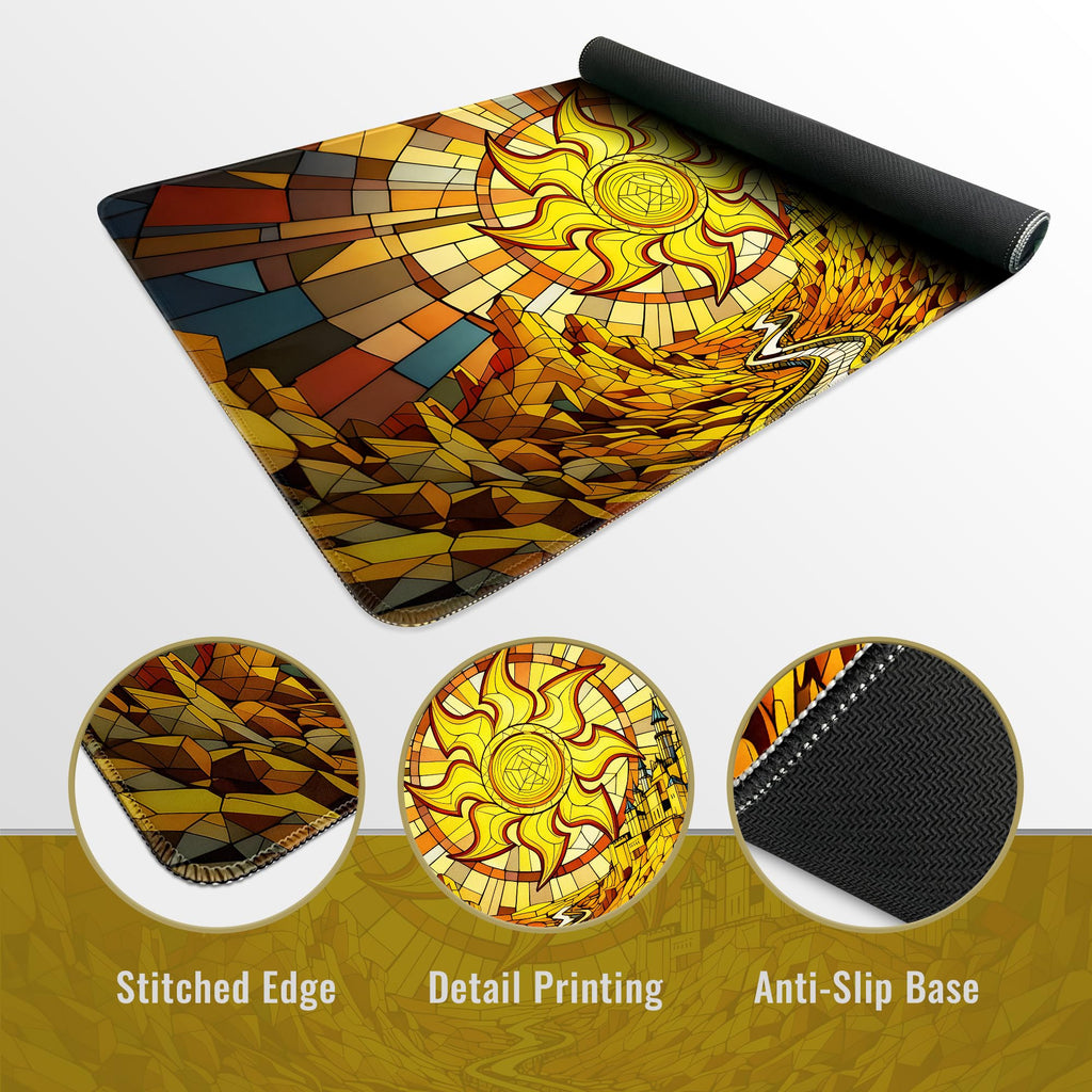 FROGIGO Stained Glass Plains playmat - detail 3