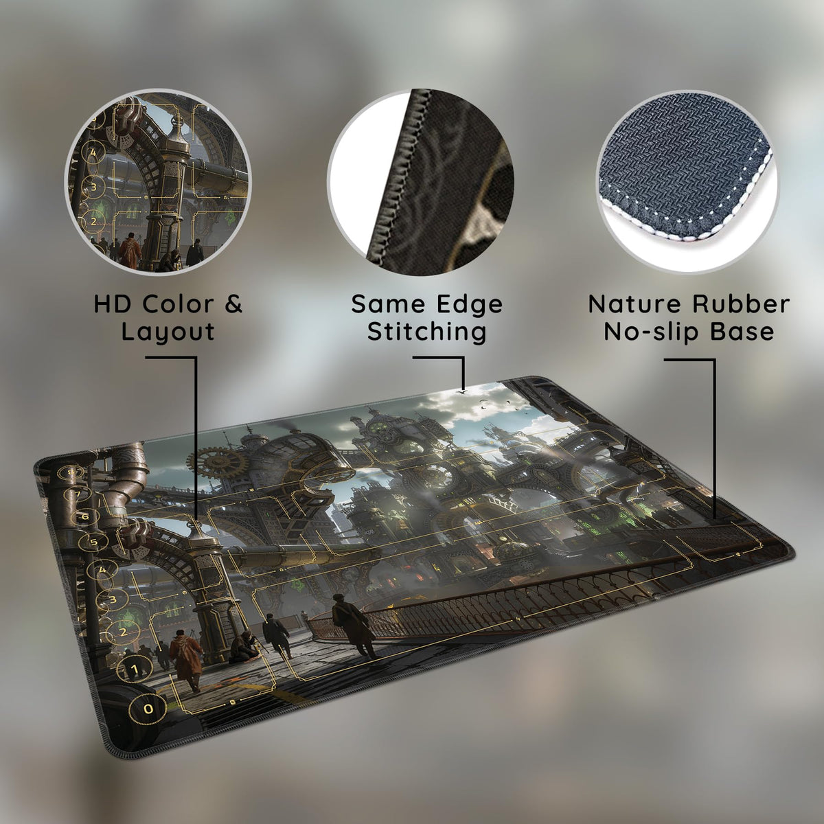 FROGIGO Clockwork City playmat - detail 3