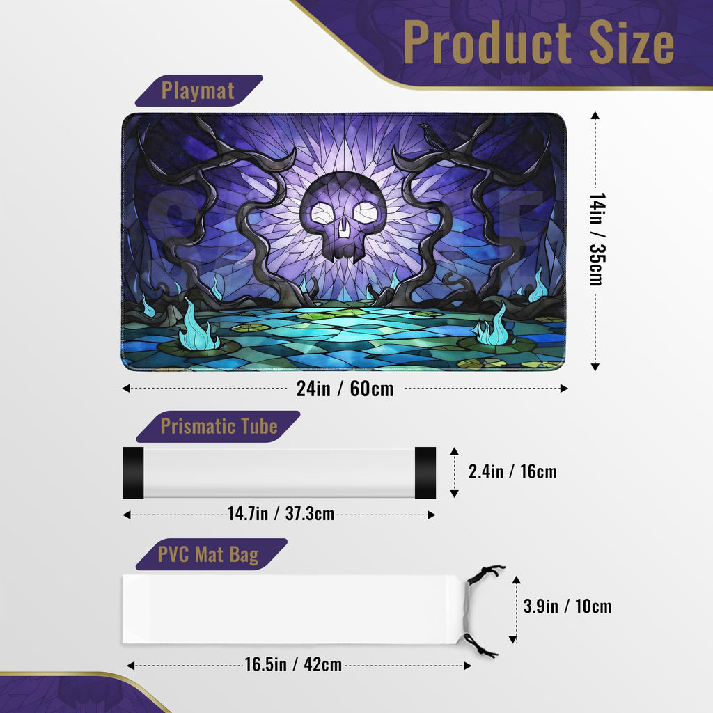 FROGIGO Stained Glass Swamp playmat - detail 2
