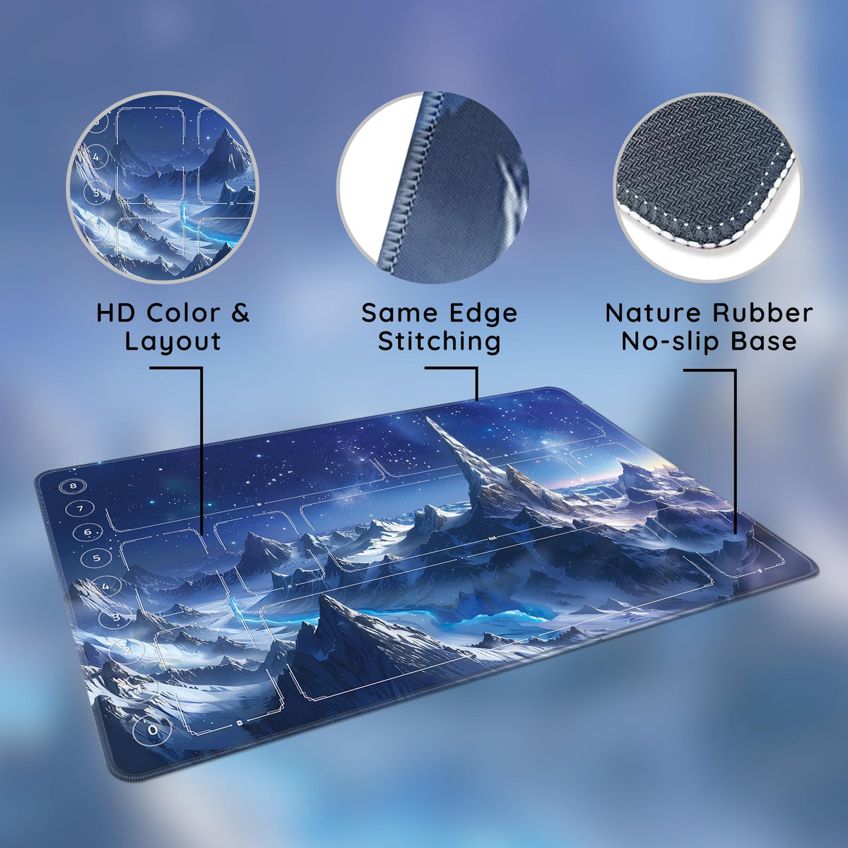 FROGIGO Frozen Peaks playmat - detail 3