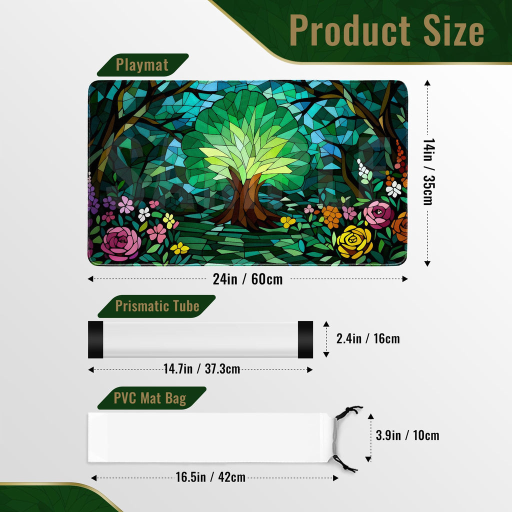 FROGIGO Stained Glass Forest playmat - detail 2