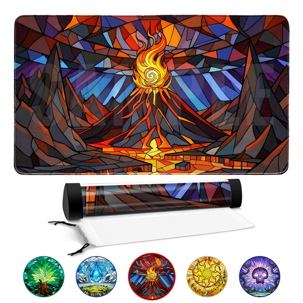 FROGIGO Stained Glass Mountain playmat