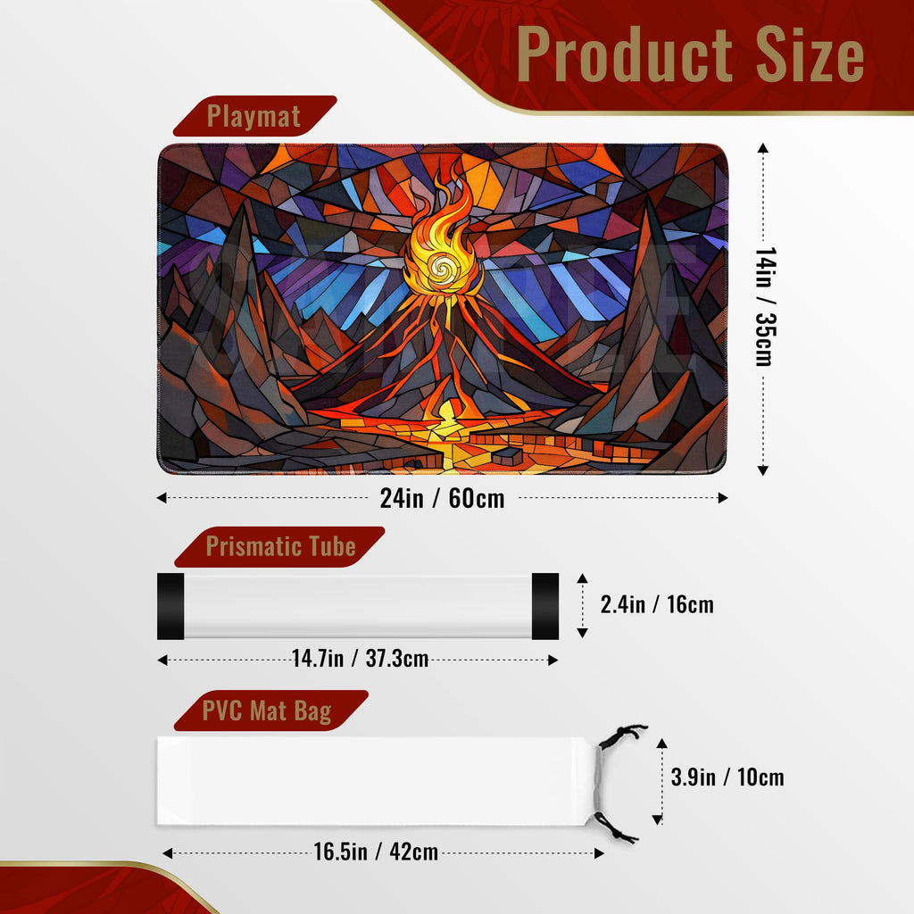 FROGIGO Stained Glass Mountain playmat - detail 2