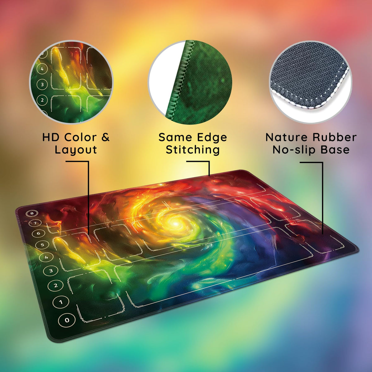 FROGIGO Chromatic Vortex playmat - detail 3