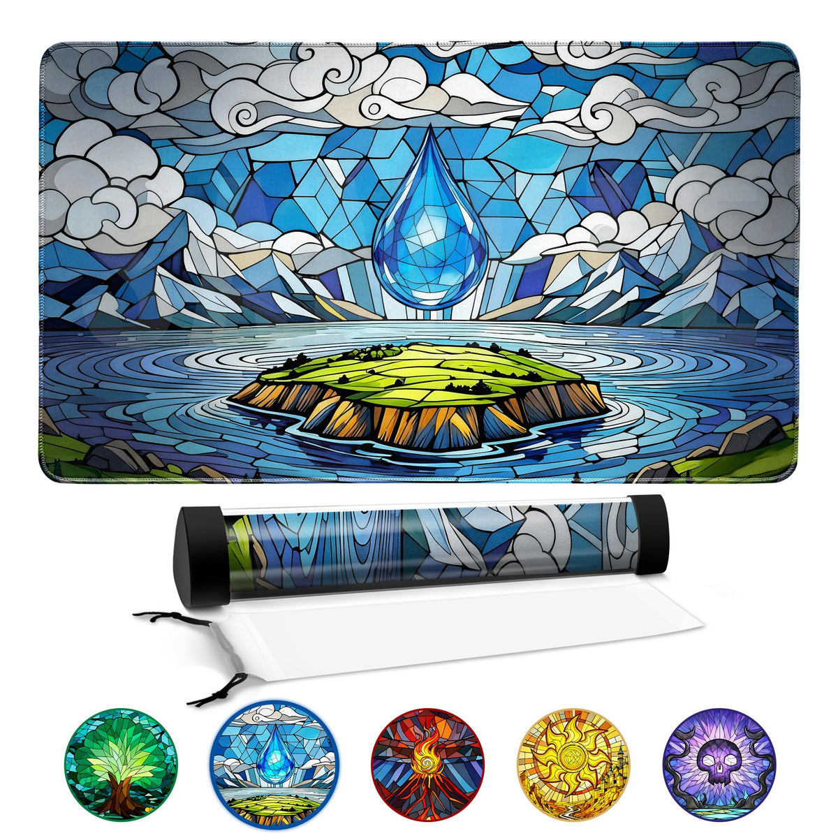 FROGIGO Stained Glass Island playmat