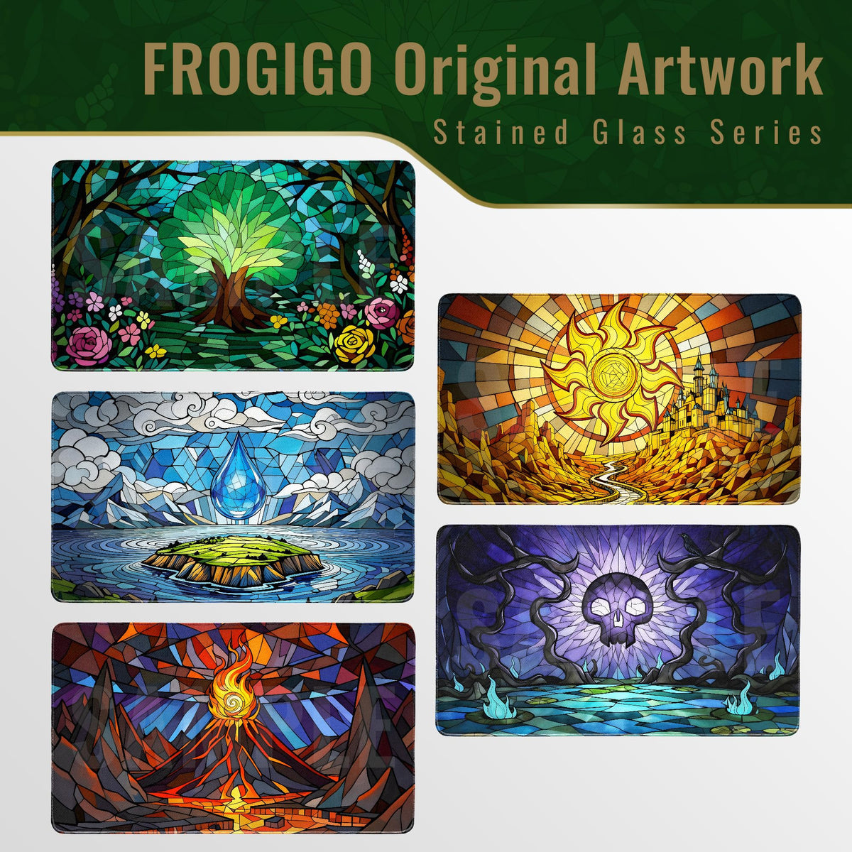 FROGIGO Stained Glass Forest playmat - detail 6