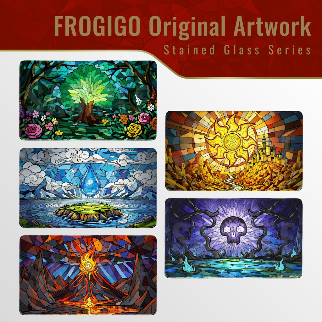 FROGIGO Stained Glass Mountain playmat - detail 6