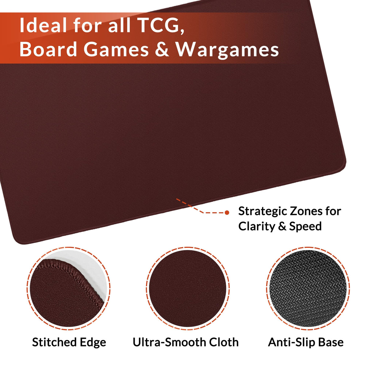 FROGIGO Crimson Red playmat - detail 3